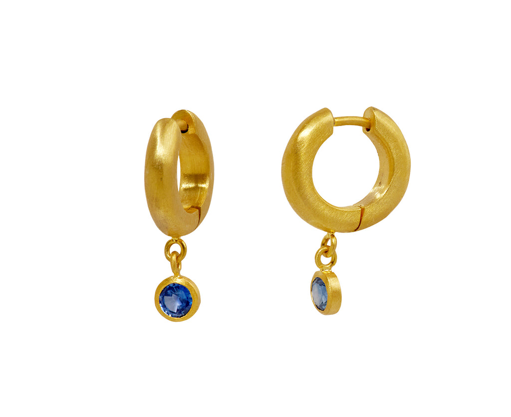 Blue Sapphire Signature Hoop Earrings