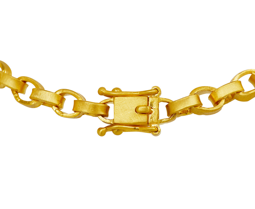 Pear Blue Sapphire Signature Chain Bracelet