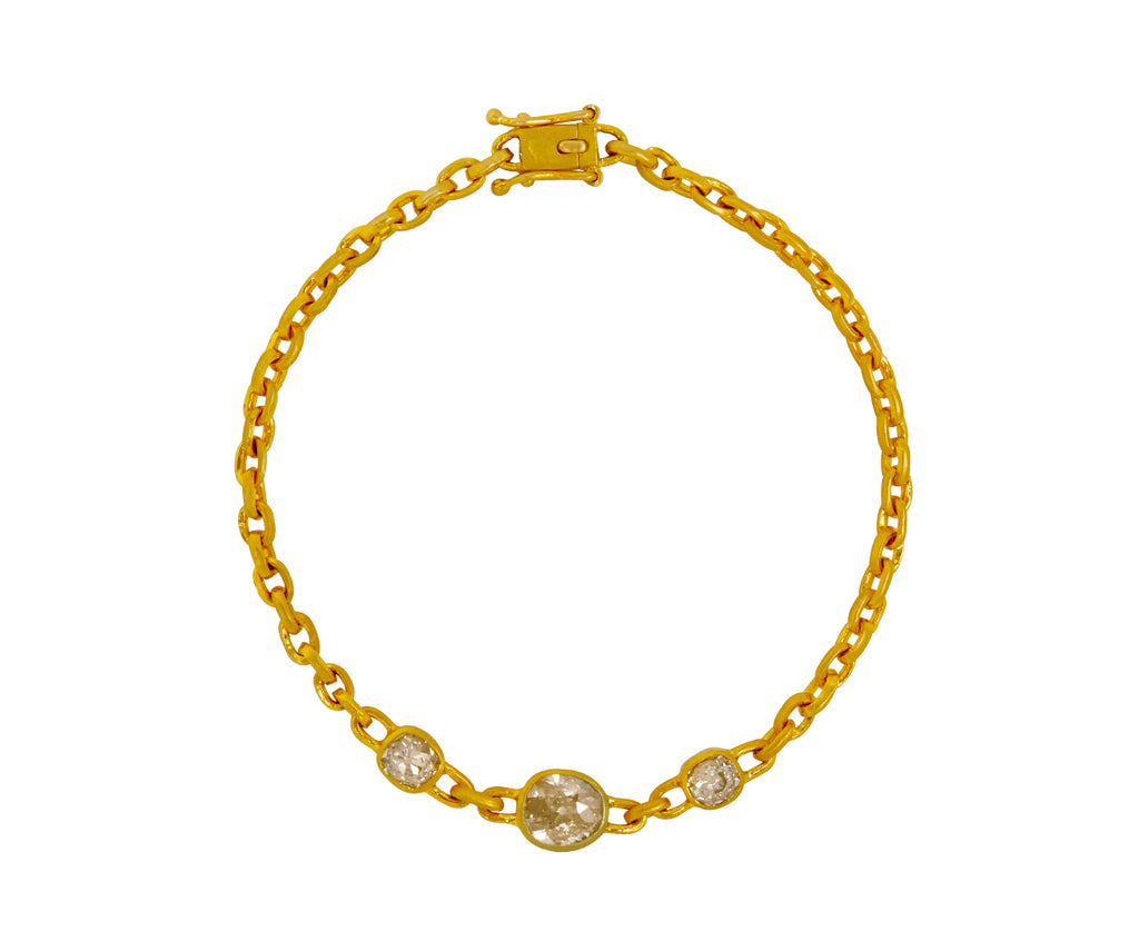 Triple Diamond Fairy Chain Bracelet