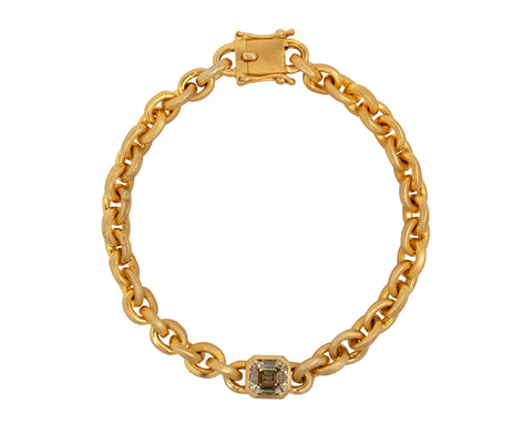 Fancy Brown Diamond Oversized Chain Bracelet