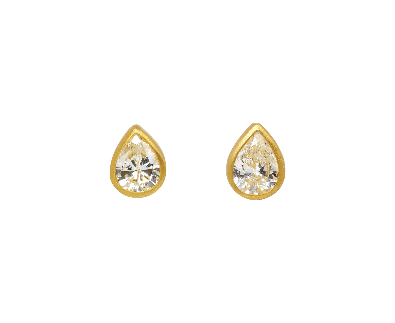 Darius Pear Shaped Diamond Stud Earrings - Main Image