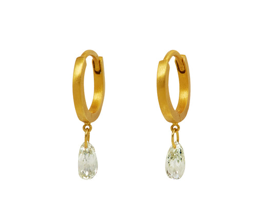 Briolette Diamond Fairy Hoop Earrings - TWISTonline 
