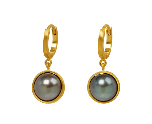 Tahitian Pearl Fairy Hoop Earrings - TWISTonline 