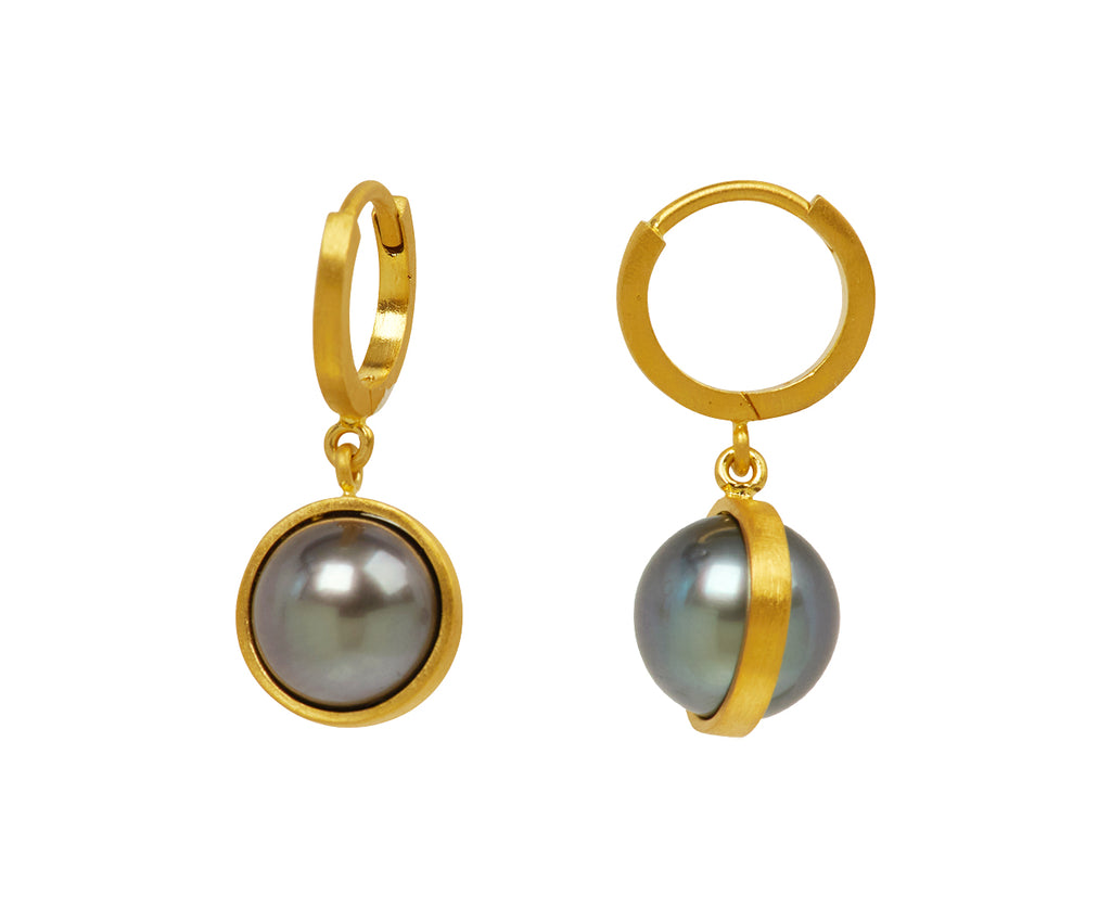 Tahitian Pearl Fairy Hoop Earrings - TWISTonline 