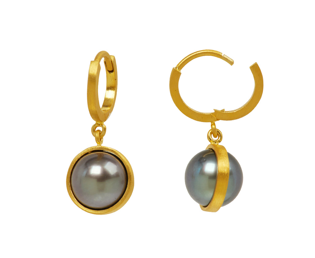 Tahitian Pearl Fairy Hoop Earrings - TWISTonline 