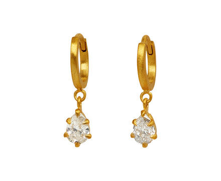 Diamond Drop Claw Fairy Hoop Earrings