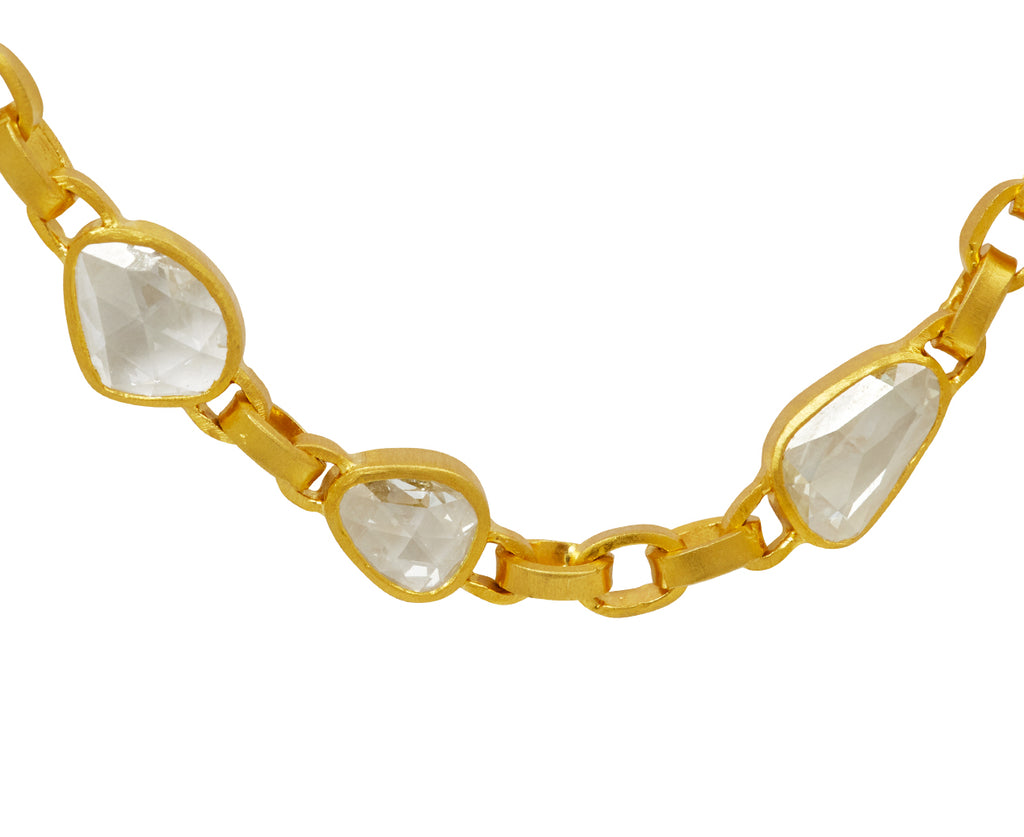 Rose Cut Diamond Signature Chain Necklace