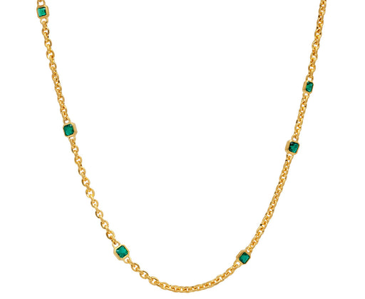 Emerald Fairy Chain Necklace