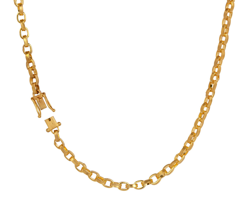 Darius Long Signature Chain Necklace Clasp Open
