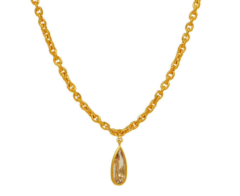 Champagne Diamond Drop Fairy Chain Necklace - TWISTonline 