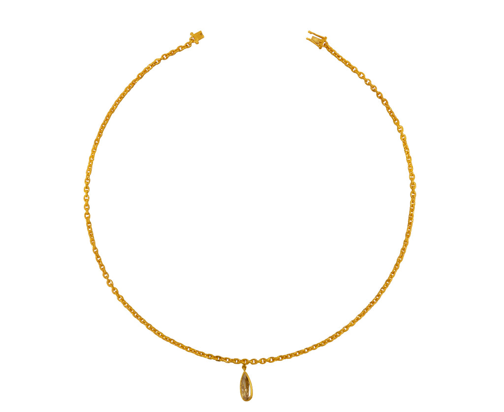 Champagne Diamond Drop Fairy Chain Necklace - TWISTonline 