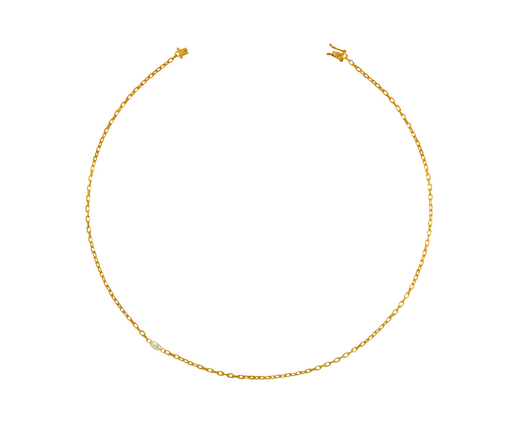 Mini Fairy Chain Diamond Briolette Necklace - TWISTonline 