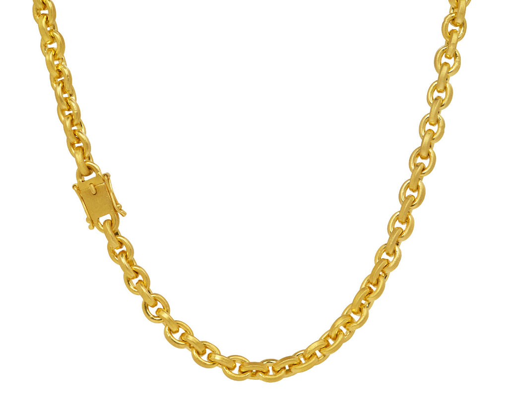 Oversized Signature Chain with Emerald Drop
