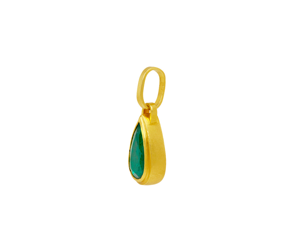 Pear Shaped Emerald Ziggurat Pendant ONLY