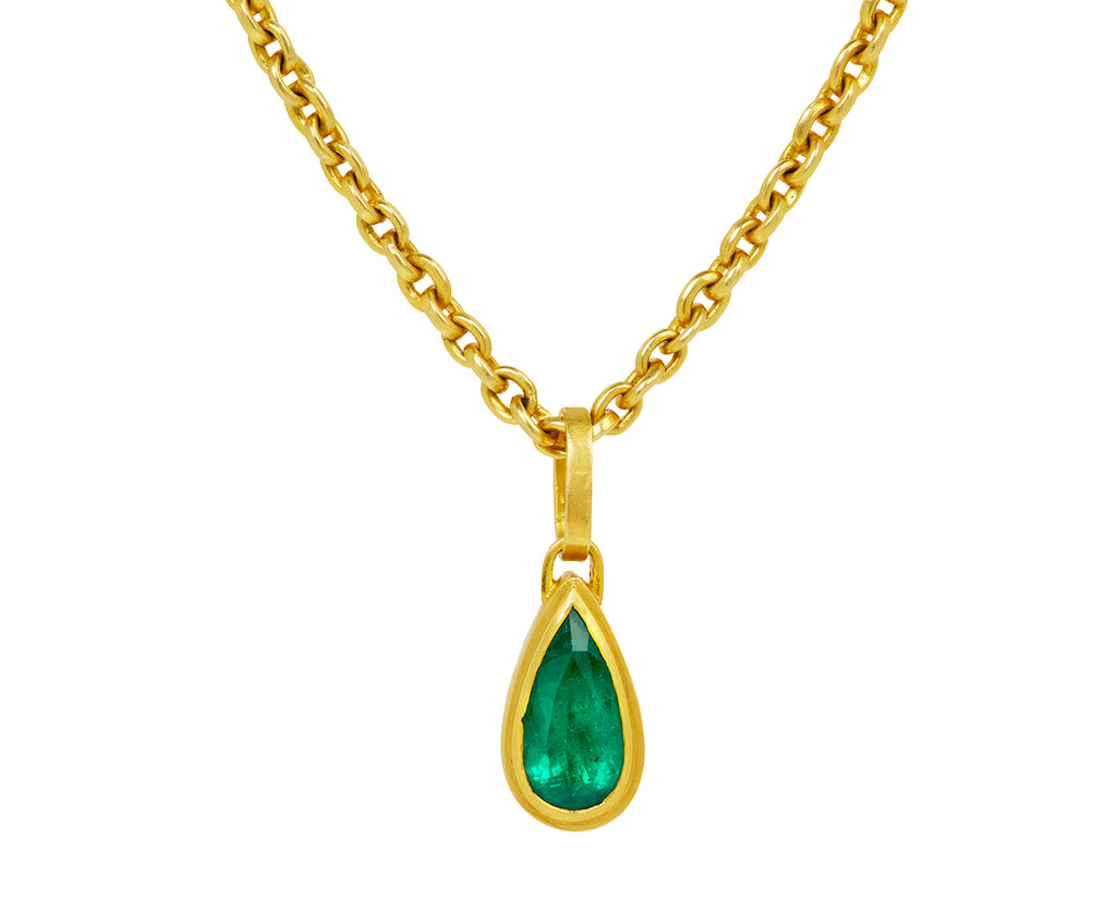 Pear Shaped Emerald Ziggurat Pendant ONLY