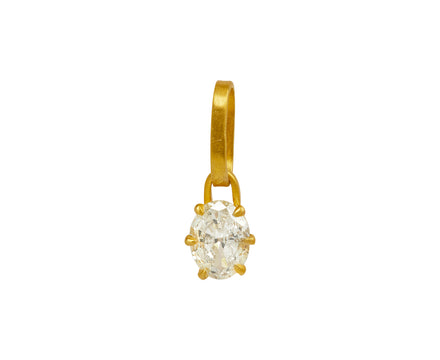 Oval Diamond Claw Pendant ONLY