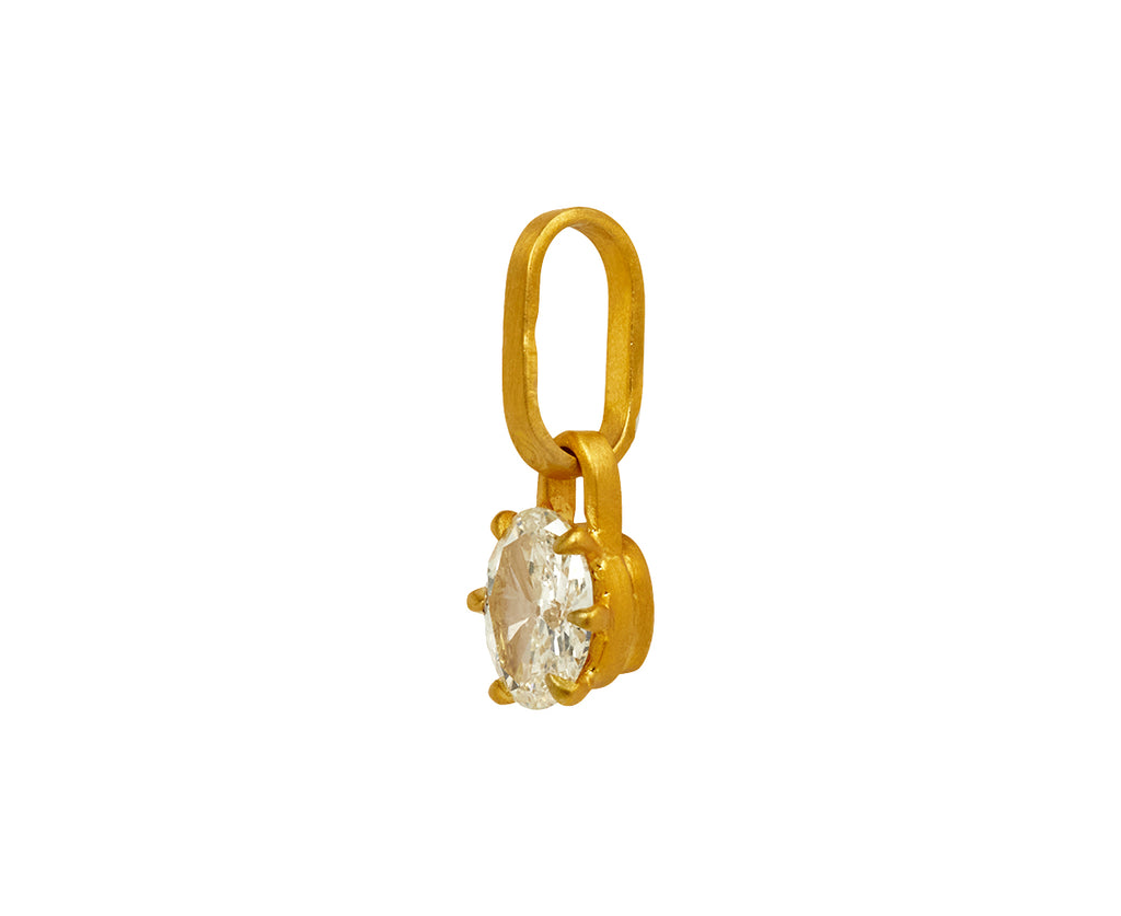Oval Diamond Claw Pendant ONLY