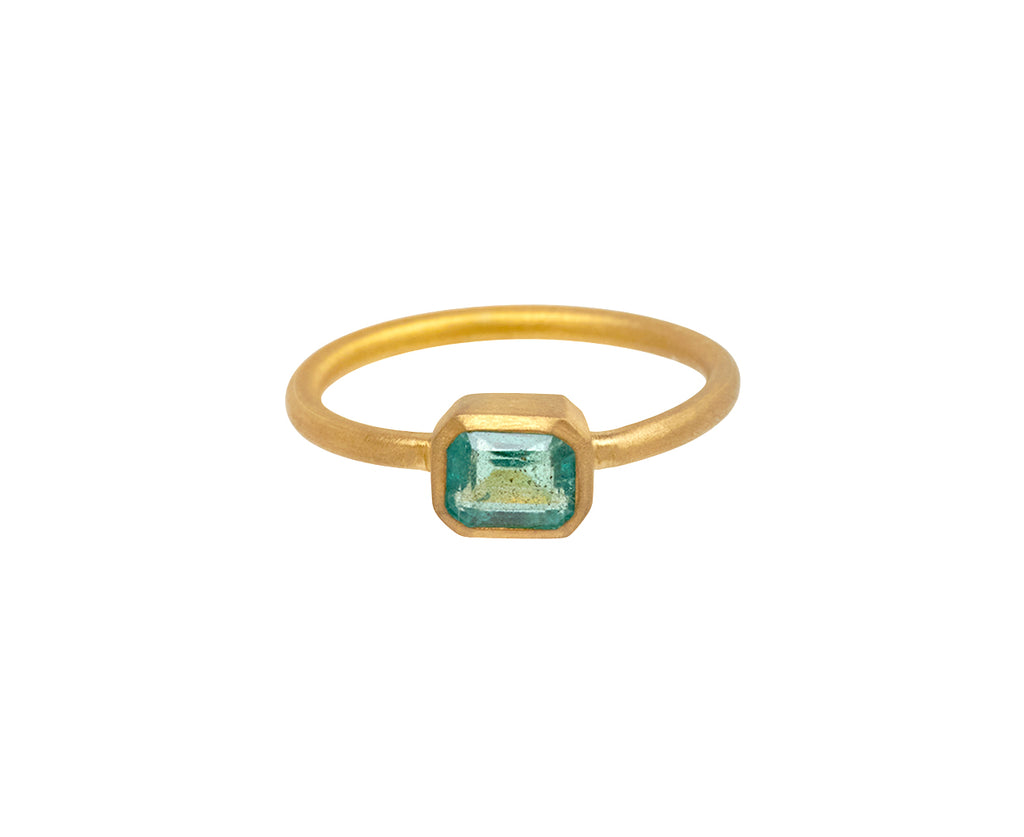 Mint Emerald Gem Fairy Band Ring