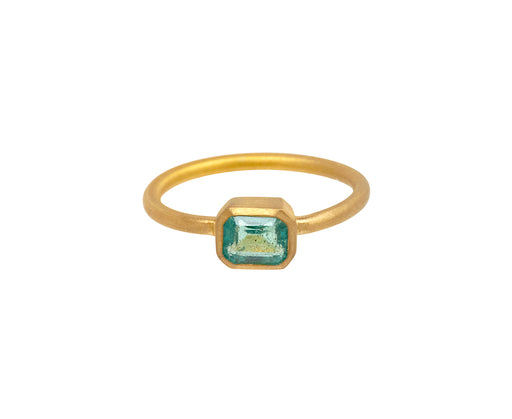 Mint Emerald Gem Fairy Band Ring