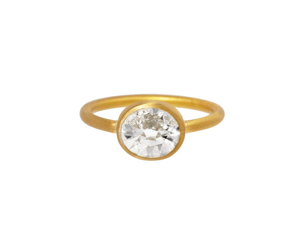 Oval Diamond Gem Fairy Band Ring