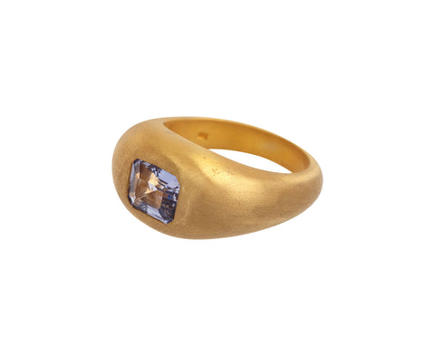 Lilac Sapphire Gem Signet Ring