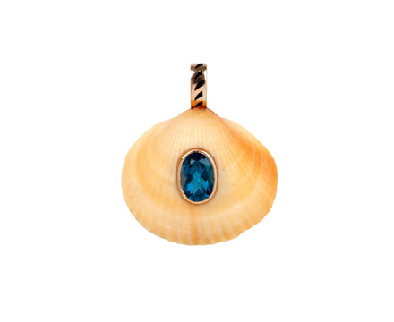 Andara Shell and Blue Topaz Pendant ONLY