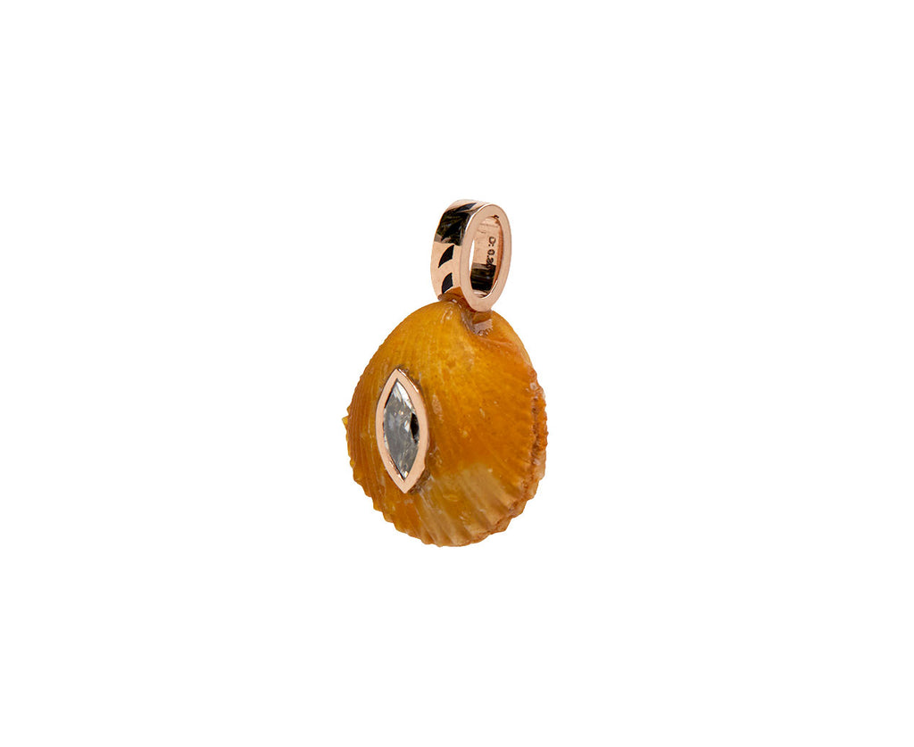 Anadara Fossil and Marquise Diamond Pendant ONLY