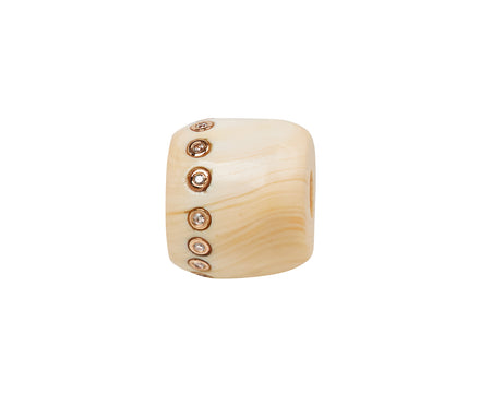 Dezso Natural Shell and Diamond Bead Pendant ONLY