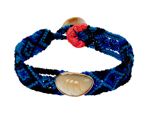 Dezso Carved Mother-of-Pearl Mussel Bracelet