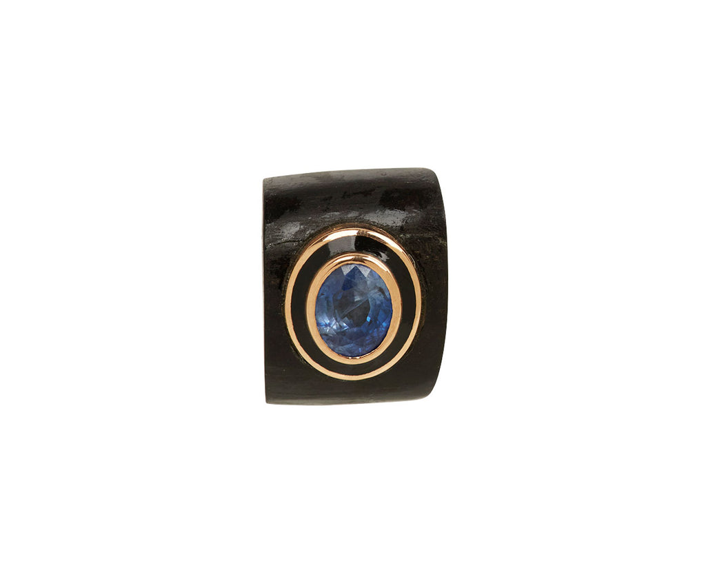 Dezso Black Coral and Blue Sapphire Bead Pendant ONLY