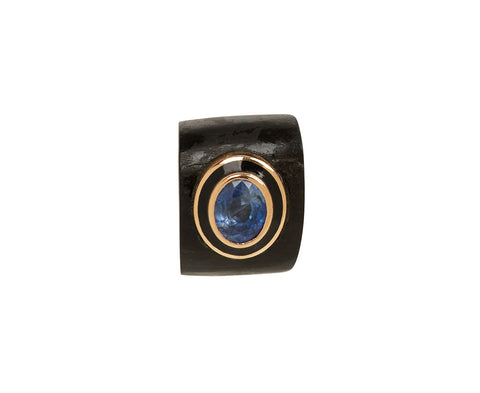 Dezso Black Coral and Blue Sapphire Bead Pendant ONLY