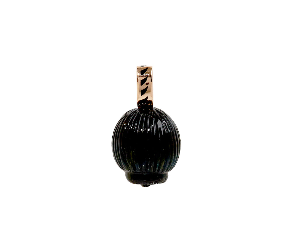 Carved Blue Tiger Eye Coquito and Aquamarine Pendant ONLY