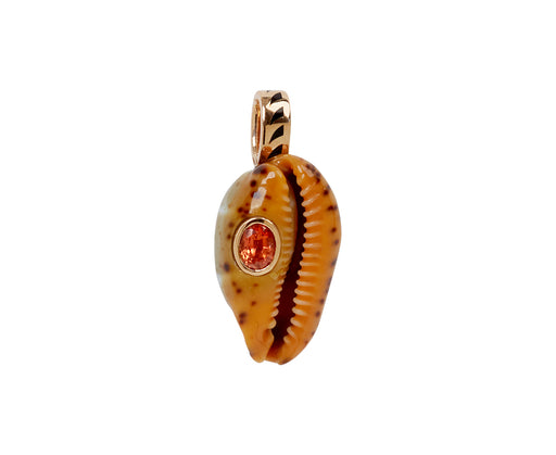 Dezso Natural Cowry Orange Sapphire Pendant ONLY