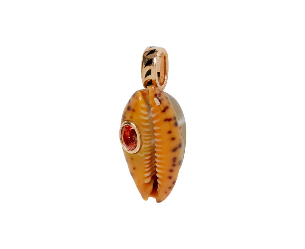 Dezso Natural Cowry Orange Sapphire Pendant ONLY - side