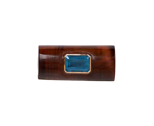 Dezso Red Tiger Eye and Aquamarine Bead Pendant ONLY