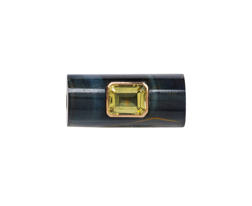 Dezso Blue Tiger's Eye and Lemon Quartz Bead Pendant ONLY