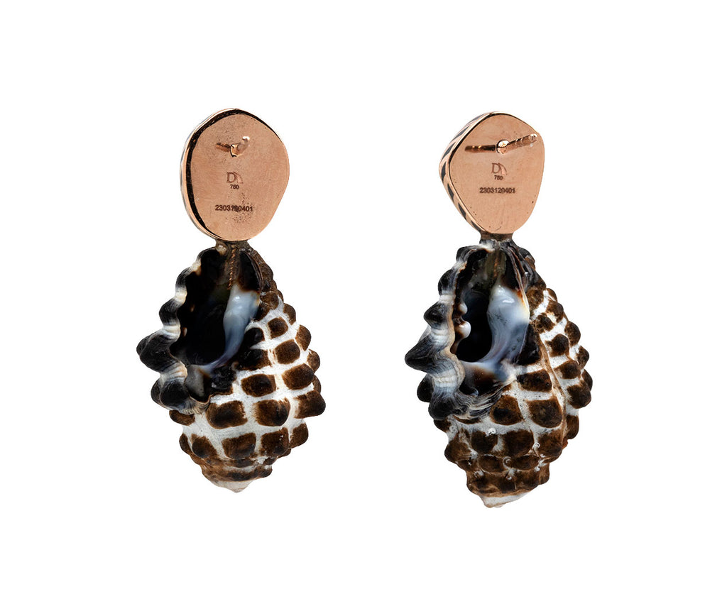 Natural Shell and Polki Diamond Earrings