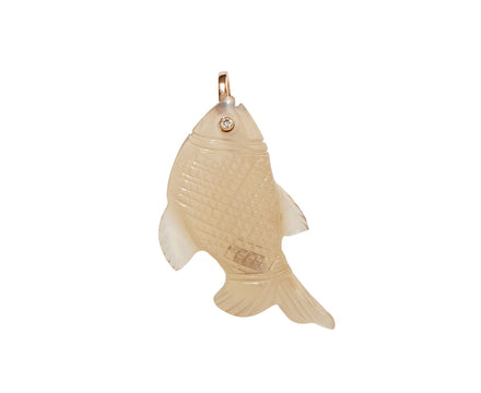 Dezso Moonstone Diamond Eye Fish Pendant ONLY