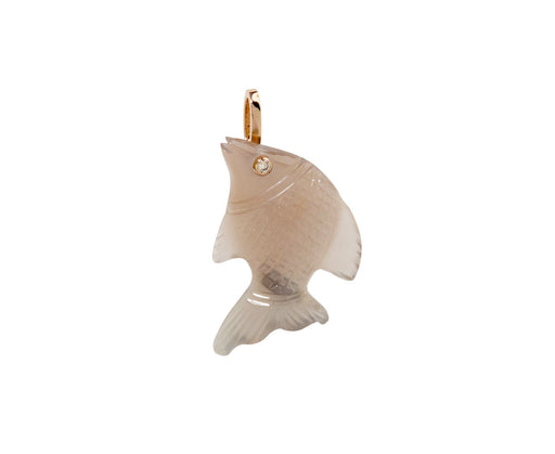 Dezso Moonstone Diamond Eye Fish Pendant ONLY