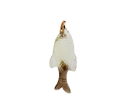 Dezso Smoky Quartz Diamond Eye Fish Pendant ONLY