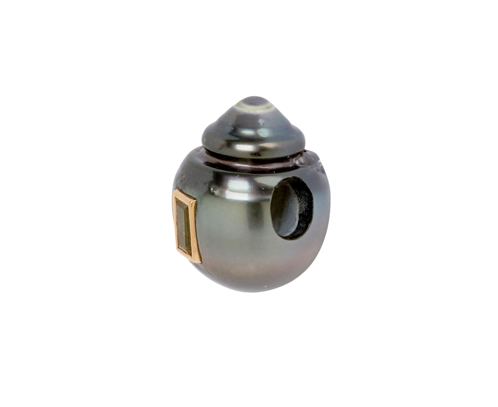 Dezso Grey Pearl and Beryl Bead ONLY - side