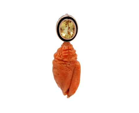 Dezso Amoria Coral and Beryl Shell Charm ONLY