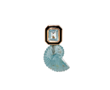 Carved Crystal Quartz Grande Nautilus and Citrine Pendant ONLY