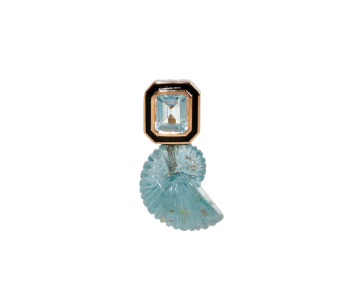 Carved Crystal Quartz Grande Nautilus and Citrine Pendant ONLY