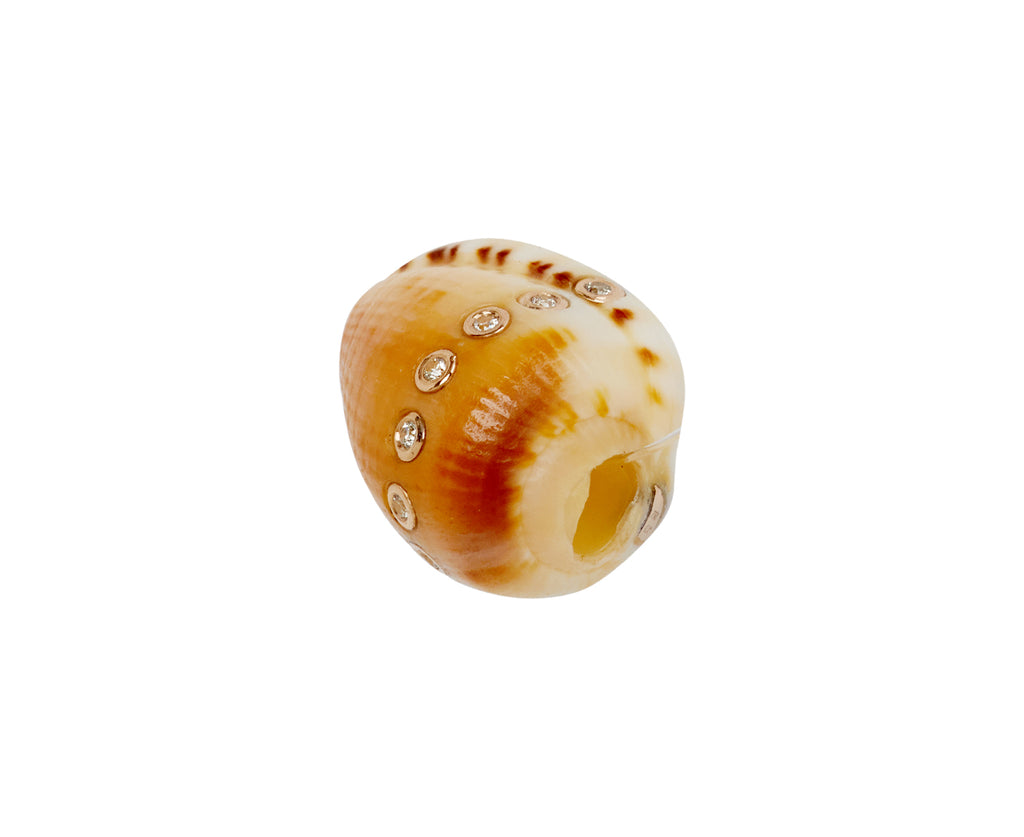 Dezso Natural Conus Shell and Diamond Bead ONLY - side