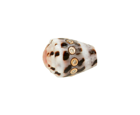 Dezso Natural Conus Shell and Diamond Bead ONLY