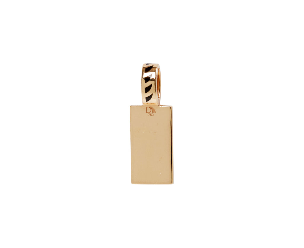Dezso La Palmera Black Enamel Charm Pendant ONLY - back