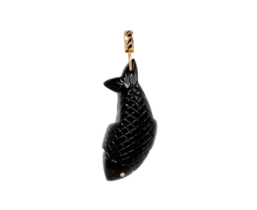 Dezso Black Onyx Fish Charm Pendant ONLY