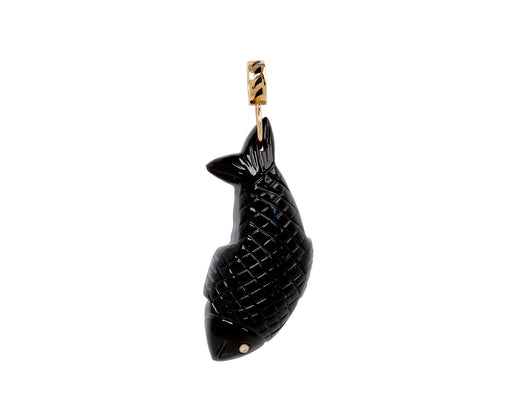 Dezso Black Onyx Fish Charm Pendant ONLY