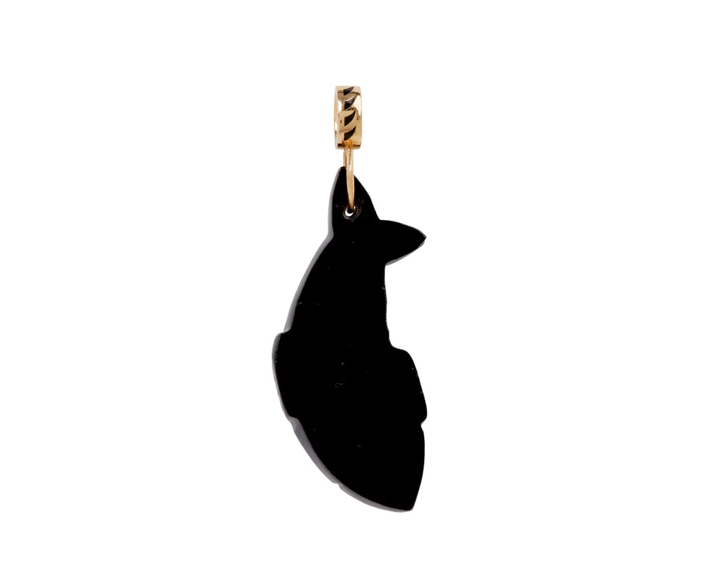 Dezso Black Onyx Fish Charm Pendant ONLY - back
